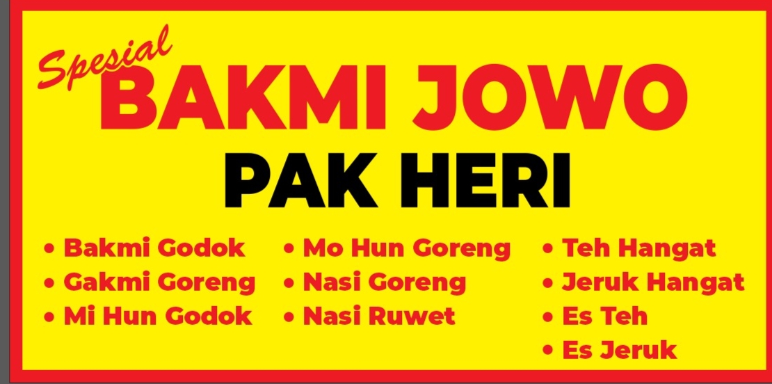Banner Bakmi Jowo Pak Heri